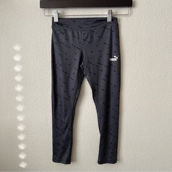 Puma gray black geometric triangle print active pants - Picture 1 of 4
